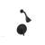 Phylrich 4-160/040 Hex Traditional Lever Handle Pressure Balance Shower and Diverter Set in Black