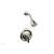 Phylrich 4-160/014 Hex Traditional Lever Handle Pressure Balance Shower and Diverter Set in Polished Nickel