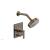 Phylrich 4-154/047 Hex Modern Lever Handle Pressure Balance Shower and Diverter Set in Brass/Antique Brass