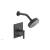 Phylrich 4-154/10B Hex Modern Lever Handle Pressure Balance Shower and Diverter Set in Distressed Bronze/Oil Rubbed Bronze