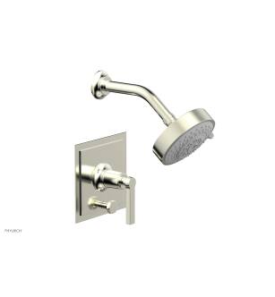 Phylrich 4-154/015 Hex Modern Lever Handle Pressure Balance Shower and Diverter Set in Satin Nickel