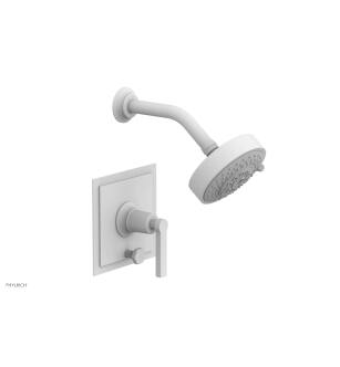 Phylrich 4-154/050 Hex Modern Lever Handle Pressure Balance Shower and Diverter Set in White