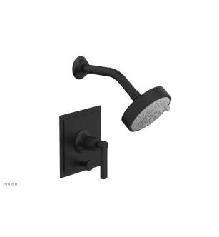 Phylrich 4-154/040 Hex Modern Lever Handle Pressure Balance Shower and Diverter Set in Black