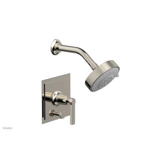 Phylrich 4-154/014 Hex Modern Lever Handle Pressure Balance Shower and Diverter Set in Polished Nickel