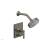 Phylrich 4-154/15A Hex Modern Lever Handle Pressure Balance Shower and Diverter Set in Pewter