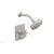 Phylrich 4-153/15B Hex Modern Cross Handle Pressure Balance Shower and Diverter Set in Brushed Nickel