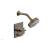 Phylrich 4-153/047 Hex Modern Cross Handle Pressure Balance Shower and Diverter Set in Brass/Antique Brass