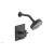 Phylrich 4-153/10B Hex Modern Cross Handle Pressure Balance Shower and Diverter Set in Distressed Bronze/Oil Rubbed Bronze