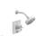 Phylrich 4-153/050 Hex Modern Cross Handle Pressure Balance Shower and Diverter Set in White