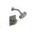 Phylrich 4-153/15A Hex Modern Cross Handle Pressure Balance Shower and Diverter Set in Pewter
