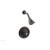 Phylrich 4-151/10B Hex Traditional Cross Handle Pressure Balance Shower and Diverter Set in Distressed Bronze/Oil Rubbed Bronze