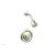 Phylrich 4-151/015 Hex Traditional Cross Handle Pressure Balance Shower and Diverter Set in Satin Nickel
