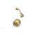 Phylrich 4-151/24B Hex Traditional Cross Handle Pressure Balance Shower and Diverter Set in Gold