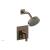 Phylrich 4-147/047 Stria Lever Handle Pressure Balance Shower Set and Diverter in Brass/Antique Brass