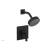 Phylrich 4-147/040 Stria Lever Handle Pressure Balance Shower Set and Diverter in Black