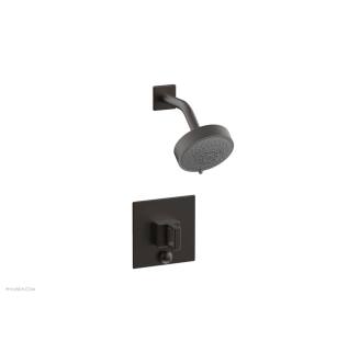 Phylrich 4-144/10B Mix Ring Handle Pressure Balance Shower and Diverter Set in Distressed Bronze/Oil Rubbed Bronze