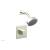 Phylrich 291-24/15B Stria Cube Handle Pressure Balance Shower Set in Brushed Nickel