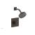 Phylrich 291-24/10B Stria Cube Handle Pressure Balance Shower Set in Distressed Bronze/Oil Rubbed Bronze