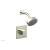 Phylrich 291-24/015 Stria Cube Handle Pressure Balance Shower Set in Satin Nickel