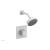 Phylrich 291-24/050 Stria Cube Handle Pressure Balance Shower Set in White