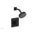 Phylrich 291-24/040 Stria Cube Handle Pressure Balance Shower Set in Black