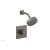 Phylrich 291-24/15A Stria Cube Handle Pressure Balance Shower Set in Pewter