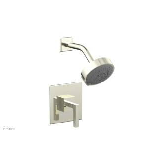 Phylrich 291-22/15B Stria Lever Handle Pressure Balance Shower Set in Brushed Nickel