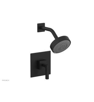 Phylrich 291-22/040 Stria Lever Handle Pressure Balance Shower Set in Black