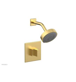 Phylrich 291-21/24B Stria Blade Handle Pressure Balance Shower Set in Gold