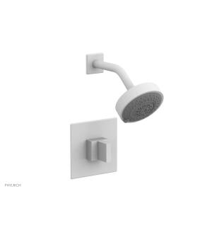 Phylrich 291-21/050 Stria Blade Handle Pressure Balance Shower Set in White