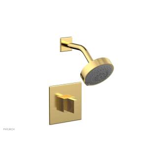 Phylrich 291-21/024 Stria Blade Handle Pressure Balance Shower Set in Satin Gold