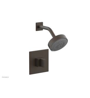 Phylrich 290-24/10B Mix Cube Handle Pressure Balance Shower Set in Distressed Bronze/Oil Rubbed Bronze