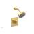 Phylrich 290-24/24B Mix Cube Handle Pressure Balance Shower Set in Gold
