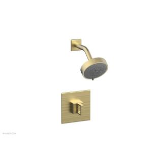Phylrich 290-23/24B Mix Ring Handle Pressure Balance Shower Set in Gold