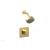 Phylrich 290-23/024 Mix Ring Handle Pressure Balance Shower Set in Satin Gold