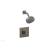 Phylrich 290-23/15A Mix Ring Handle Pressure Balance Shower Set in Pewter