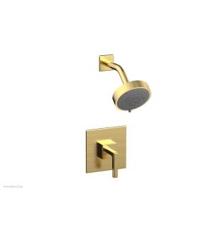 Phylrich 290-22/024 Mix Lever Handle Pressure Balance Shower Set in Satin Gold