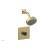 Phylrich 230S-23/24B Basic II Marble Handle Pressure Balance Shower Set in Gold