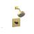 Phylrich 230S-23/024 Basic II Marble Handle Pressure Balance Shower Set in Satin Gold