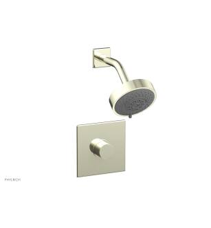 Phylrich 230S-22/15B Basic II Smooth Handle Pressure Balance Shower Set in Brushed Nickel