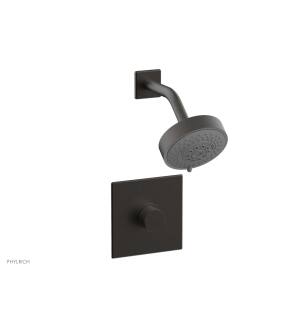 Phylrich 230S-22/10B Basic II Smooth Handle Pressure Balance Shower Set in Distressed Bronze/Oil Rubbed Bronze