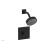 Phylrich 230S-22/040 Basic II Smooth Handle Pressure Balance Shower Set in Black