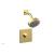 Phylrich 230S-22/024 Basic II Smooth Handle Pressure Balance Shower Set in Satin Gold