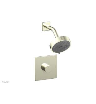 Phylrich 230S-21/15B Basic II Knurled Handle Pressure Balance Shower Set in Brushed Nickel