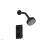 Phylrich 230-30/040 Basic II Lever Handle Thermostatic Shower Set with Volume Control in Black