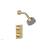 Phylrich 230-30/004 Basic II Lever Handle Thermostatic Shower Set with Volume Control in Satin Brass