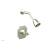 Phylrich 163-21/15B Couronne Cross Handle Pressure Balance Shower Set in Brushed Nickel