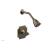 Phylrich 163-21/047 Couronne Cross Handle Pressure Balance Shower Set in Brass/Antique Brass