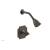 Phylrich 163-21/10B Couronne Cross Handle Pressure Balance Shower Set in Distressed Bronze/Oil Rubbed Bronze