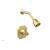 Phylrich 163-21/24B Couronne Cross Handle Pressure Balance Shower Set in Gold